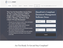 Tablet Screenshot of docufirst.com